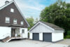 renoviertes, attraktives Zweifamilienhaus in ruhiger Lage in Odenthal - Hof Garage Eingang